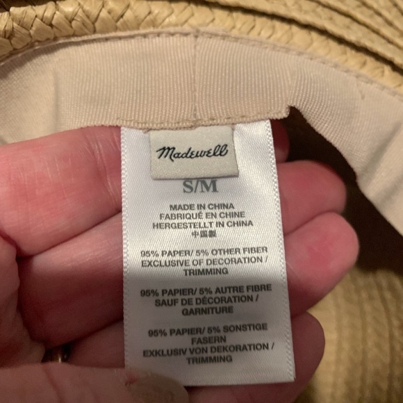 Madewell Packable Braided Straw Hat in Natural Small/Medium - Picture 3 of 4